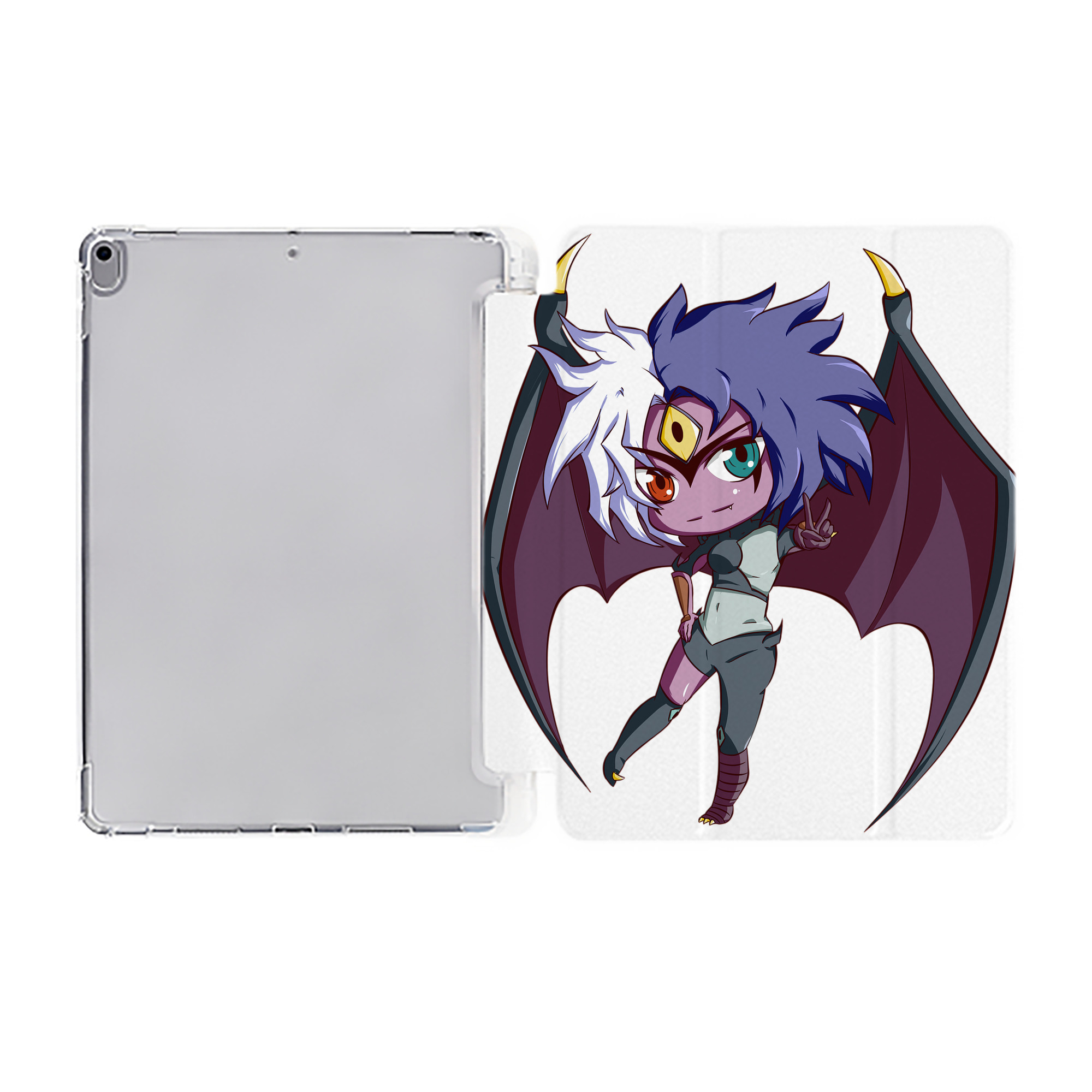 （画像用） 遊☆戯☆王 Yu-Gi-Oh! IPad ケース ペン収納付き 三つ折りスタンド PUレザー×シリコン 対応機種9.5/10.5/10.9インチ